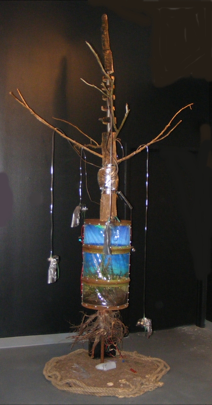 Oil Drum Tree, Mechanical Tree, Dion Laurent