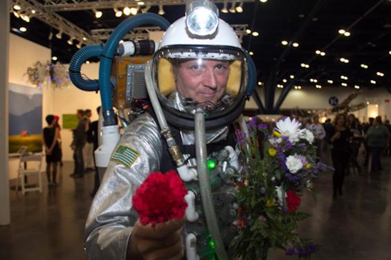 Texas Contemporary Art Fair, Houston Press, EarthMan 2 Performance by Dion Laurent